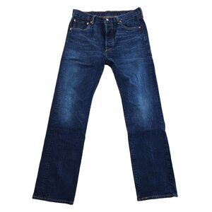 Levi's 501 Jeans Men 34x32 Dark Wash Button-Fly Straight Leg Classic EUC LN